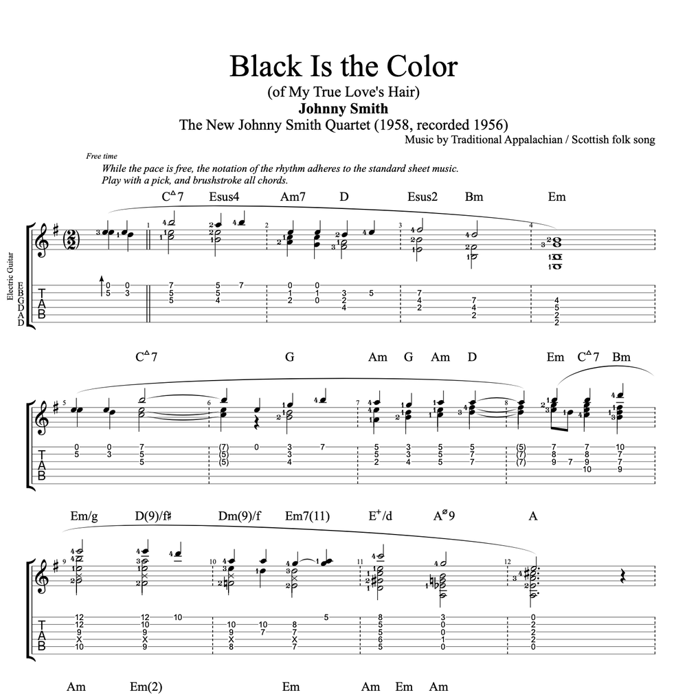 Black Is the Color (of My True Love's Hair)